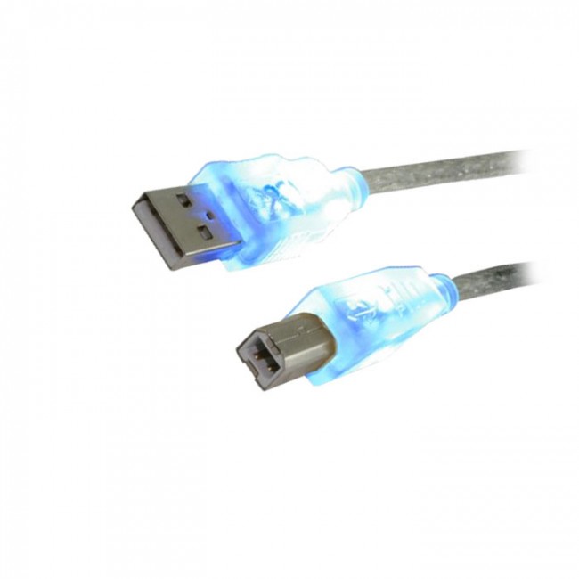 Καλώδιο MediaRange USB 2.0 AM/BM 1.8M with Blue LEDs (MRCS109)